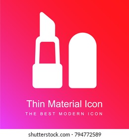 Lipstick red and pink gradient material white icon minimal design