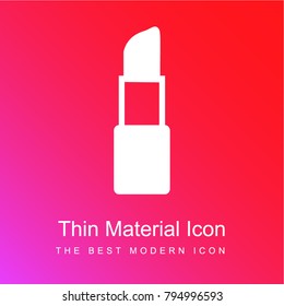 Lipstick red and pink gradient material white icon minimal design