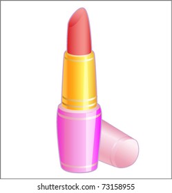 Lipstick red and pink vector illustration