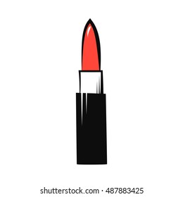 Lipstick red vector illustration isolated
