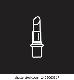 Lipstick, rouge icon, line and solid version, outline and filled vector sign, linear and full pictogram isolated.