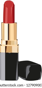 Lipstick rouge realistic vector