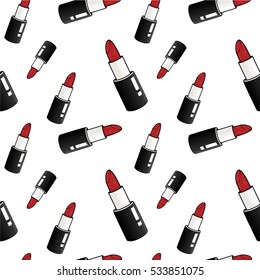 Lipstick Seamless Pattern