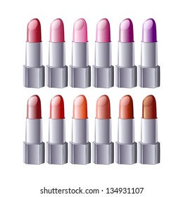 lipstick set - vector illustration