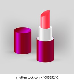 lipstick shiny icon vector