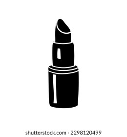 Lipstick silhouette vector illustration. Isolated on white background