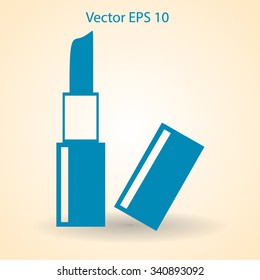 Lipstick skincare lips vector illustration