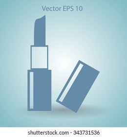 Lipstick skincare lips vector illustration