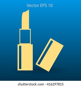 Lipstick skincare lips vector illustration