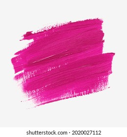 Lipstick smudge isolated over white background. Texture design vector. Creative artwork for headline, logo and  banner. 