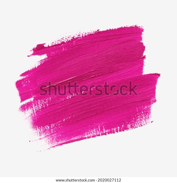 Lipstick smudge isolated over white background. Texture\
design vector. Creative artwork for headline, logo and  banner.\
