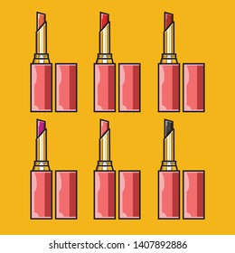 Lipstick with some variants of color