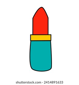 lipstick of summer doodles icon set