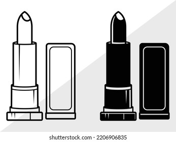 Ilustración de vectores impresos SVG con lápiz labial