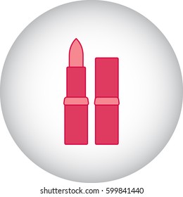 Lipstick symbol simple flat icon on background