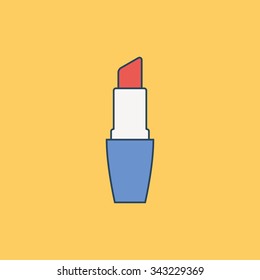 Lipstick symbol. Vector illustration