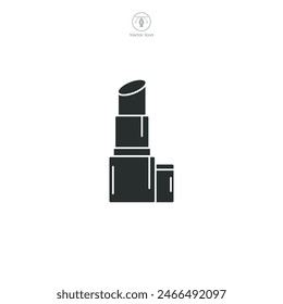 Lippenstift-Symbol Vektorillustration auf weißem Hintergrund