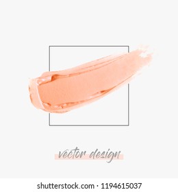 Lipstick texture stroke isolated on white background vector
