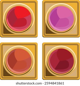 lipstick top view, red lipstick top view.