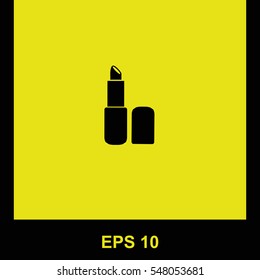 Lipstick vector black icon. Isolated illustration. Business picture.