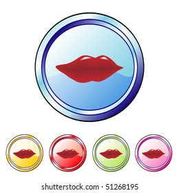 Lipstick vector buttons