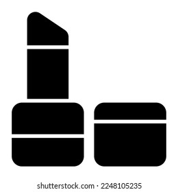 Lipstick vector design in modern style, makeup accessory