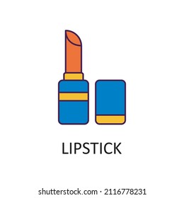 Lipstick vector Filled Outline Icon Design illustration. Home Improvements Symbol on White background EPS 10 File