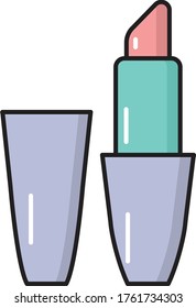 lipstick vector flat color icon 