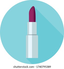 lipstick vector flat design icon red at blue background