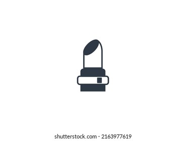 Lipstick vector flat emoticon. Isolated Lip Gloss illustration. Makeup icon