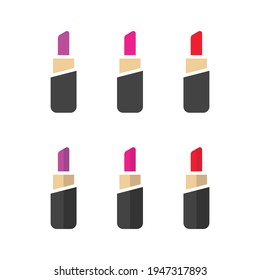 Lipstick vector flat icon on white background