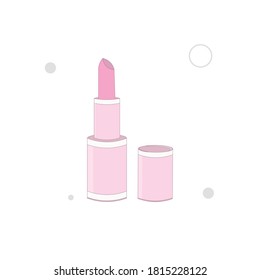 Lipstick vector flat illustration on white background