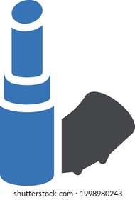 icono de color de glifo vectorial de lápiz labial