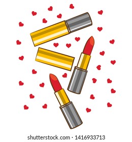 lipstick vector graphic clipart design