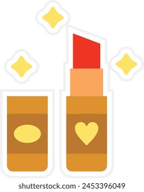 Lipstick vector icon. Can be used for printing, mobile and web applications.
