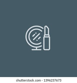 Lipstick vector icon. Lipstick concept stroke symbol design. Thin graphic elements vector illustration, outline pattern for your web site design, logo, UI. EPS 10.
