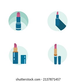Lipstick Vector icon design illustration Template