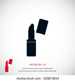 Lipstick vector icon, flat design best vector icon