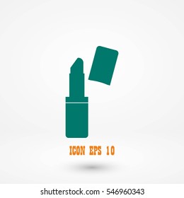 Lipstick vector icon, flat design best vector icon