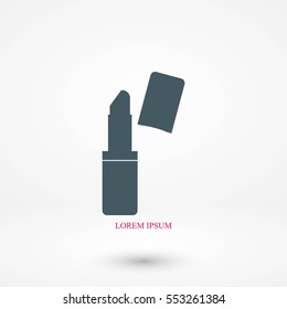 Lipstick vector icon, flat design best vector icon