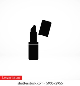 Lipstick vector icon, flat design best vector icon