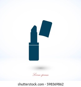 Lipstick vector icon, flat design best vector icon