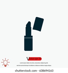 Lipstick vector icon, flat design best vector icon