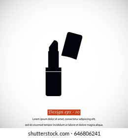 Lipstick vector icon, flat design best vector icon