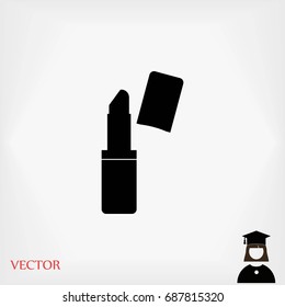 Lipstick vector icon, flat design best vector icon