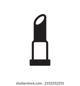 Icono vectorial de lápiz labial. Diseño de letreros planos. Pictograma con símbolo de lápiz labial. icono de interfaz de usuario de UX