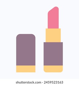 Icono de Vector de lápiz labial, icono de Vector aislado de estilo plano.
