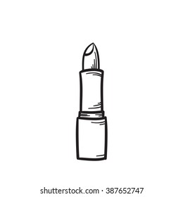 Lipstick vector icon hand drawn beauty fashion illustration 
