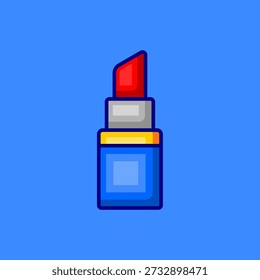 Ilustración de Vector de lápiz labial sobre fondo aislado.