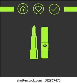 lipstick vector icon. logo design. simple icons for web